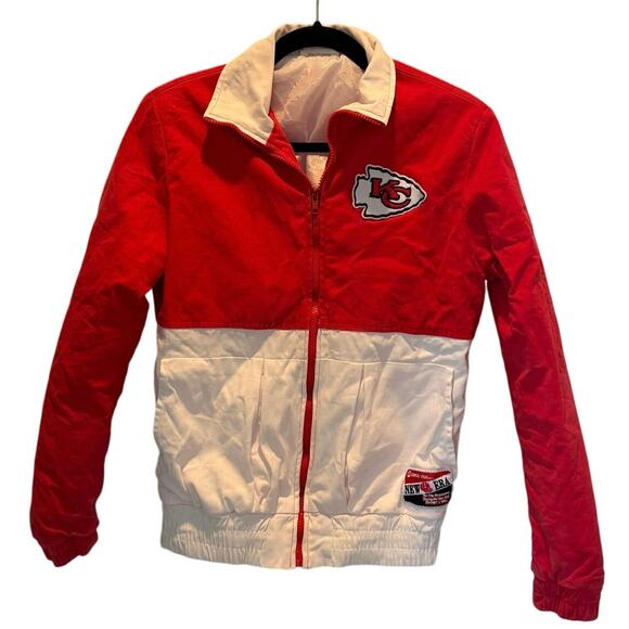 New Era Women's Kansas City Chiefs Red/White Jacket Sz S Unisex NFL Taylor Swift - Picture 1 of 12